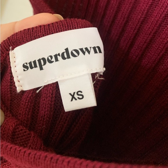 Revolve Burgundy Open Back Dress - Picture 7 of 8